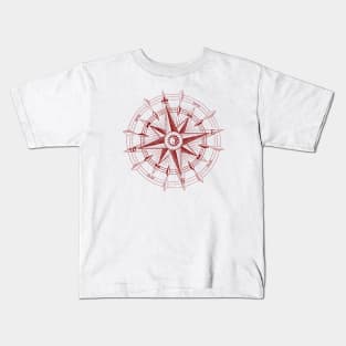 Bordeaux Compass Rose Kids T-Shirt